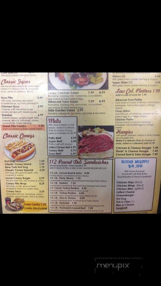 Classic Coney Grill - Hazel Park, MI menu_pic