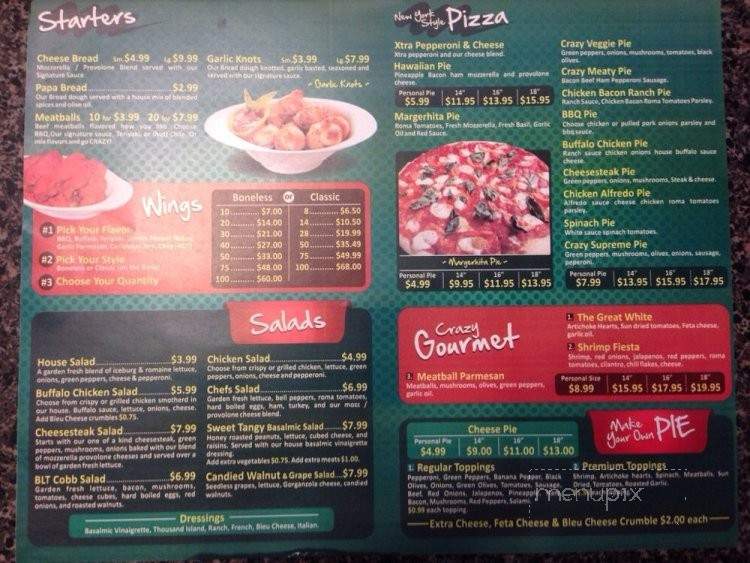 The Crazy Tomato - Bluefield, VA menu_pic