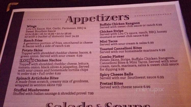 Lou C's Bar & Grill - Saint Louis, MO menu_pic