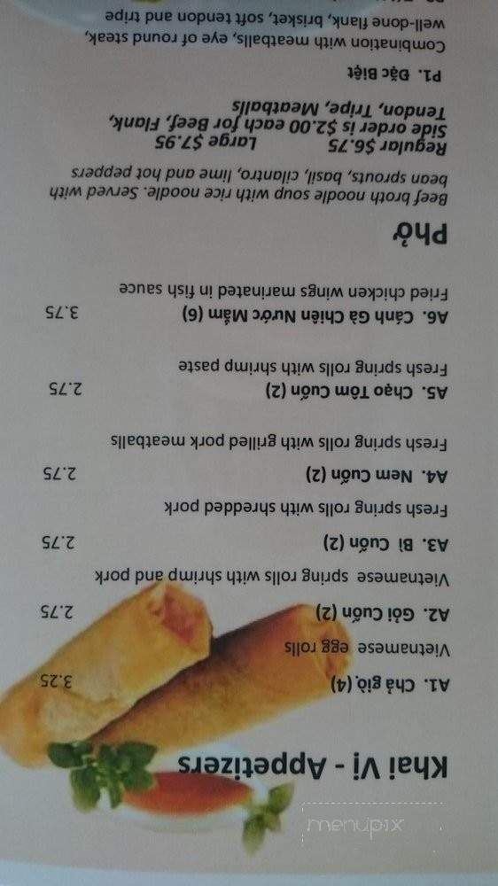 Thao's Bistro - Wichita, KS menu_pic
