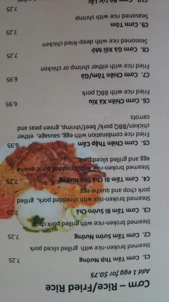 Thao's Bistro - Wichita, KS menu_pic