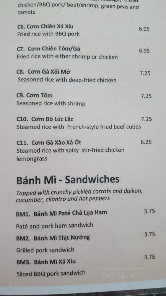 Thao's Bistro - Wichita, KS menu_pic