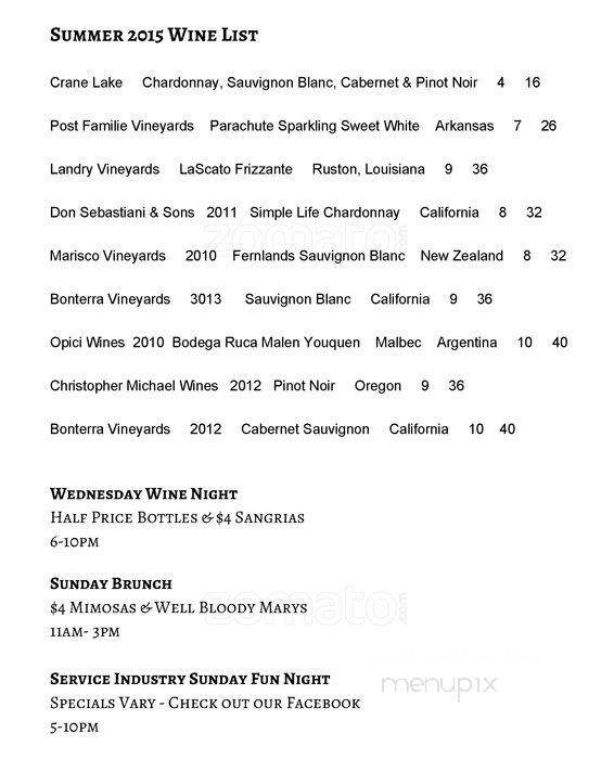 Highland Table - Shreveport, LA menu_pic