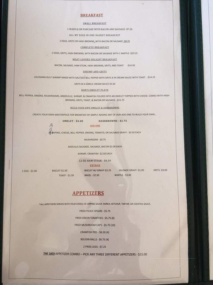 Papa Joe Jr's - Monroe, LA menu_pic