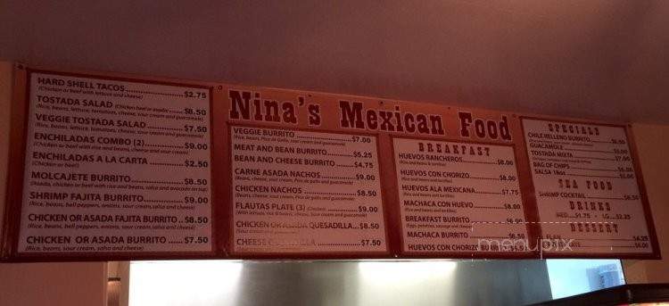 Nina's Food - Los Angeles, CA menu_pic