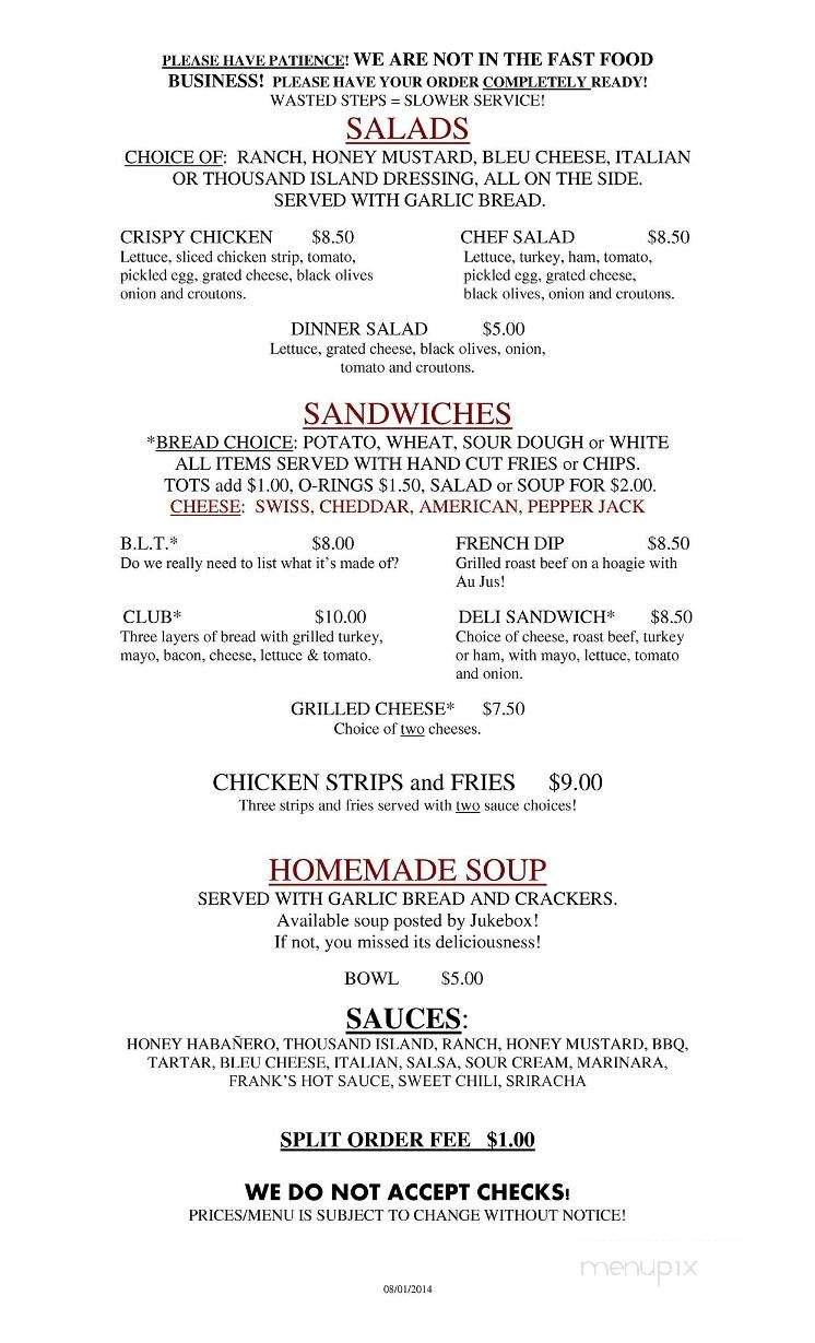 Carbonado Saloon - Carbonado, WA menu_pic