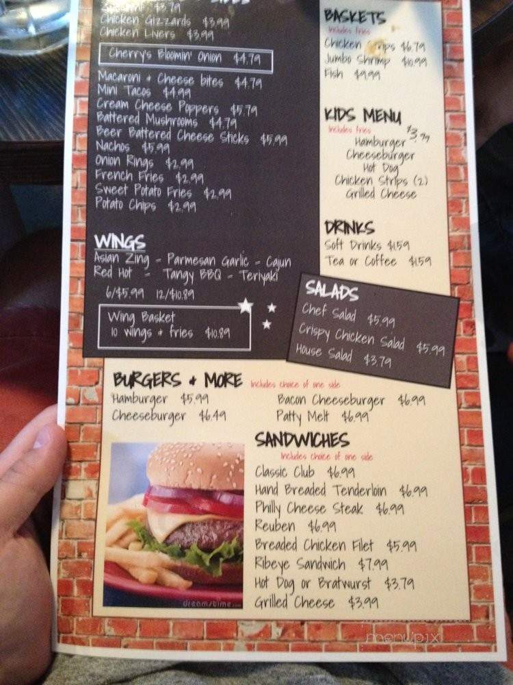 Cherry's Bar and Grill - Nevada, MO menu_pic