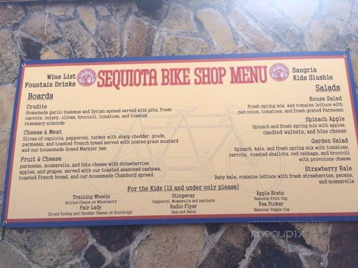 Sequiota Bike Shop - Springfield, MO menu_pic
