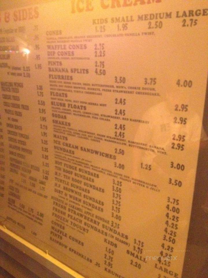 Browns Dairy Dock - Lakeside Marblehead, OH menu_pic