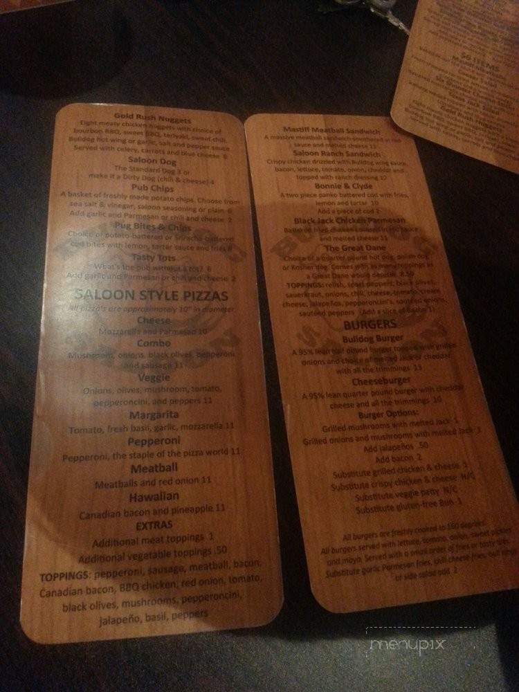 Bulldog Saloon - Lynnwood, WA menu_pic