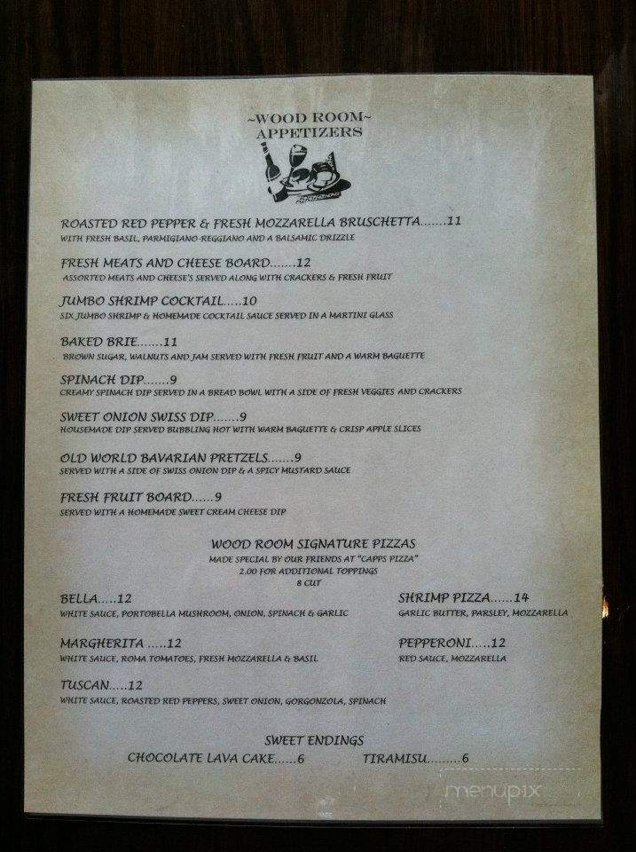 The Woodroom Martini and Wine Bar - Willoughby Hills, OH menu_pic