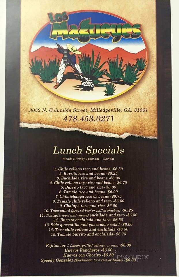 Los Magueyes - Milledgeville, GA menu_pic