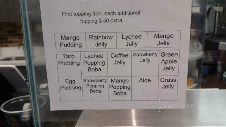 Tea Break - Fremont, CA menu_pic