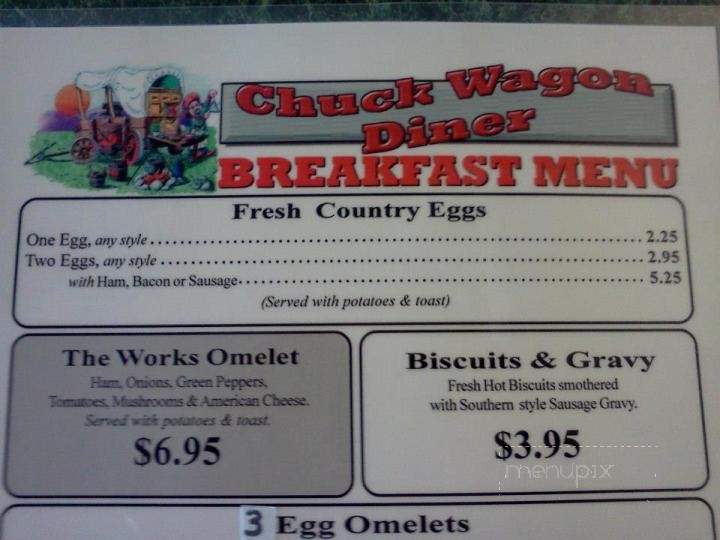 Chuck Wagon Diner - Duanesburg, NY menu_pic