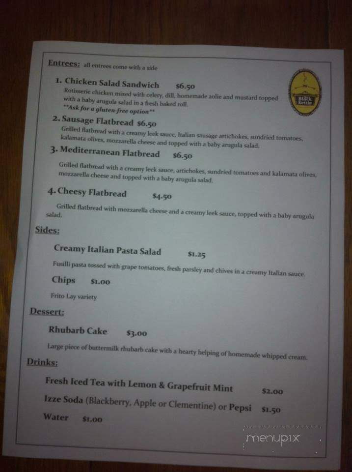 The Black Kettle - Chico, CA menu_pic