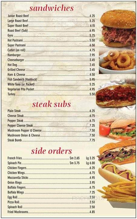 Minos Roast Beef & Seafood - Durham, NH menu_pic