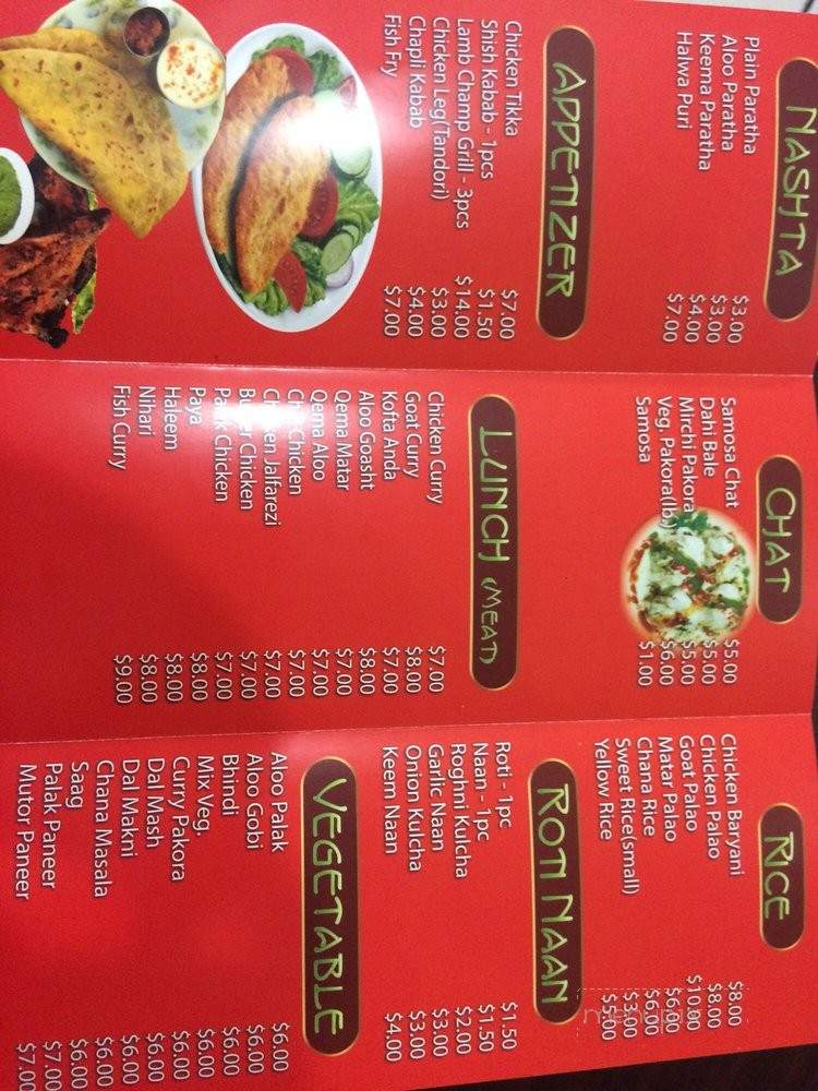 Bukhara Restaurant and Tandoori Grill - Burlington, NJ menu_pic