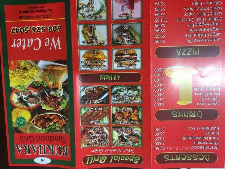 Bukhara Restaurant and Tandoori Grill - Burlington, NJ menu_pic