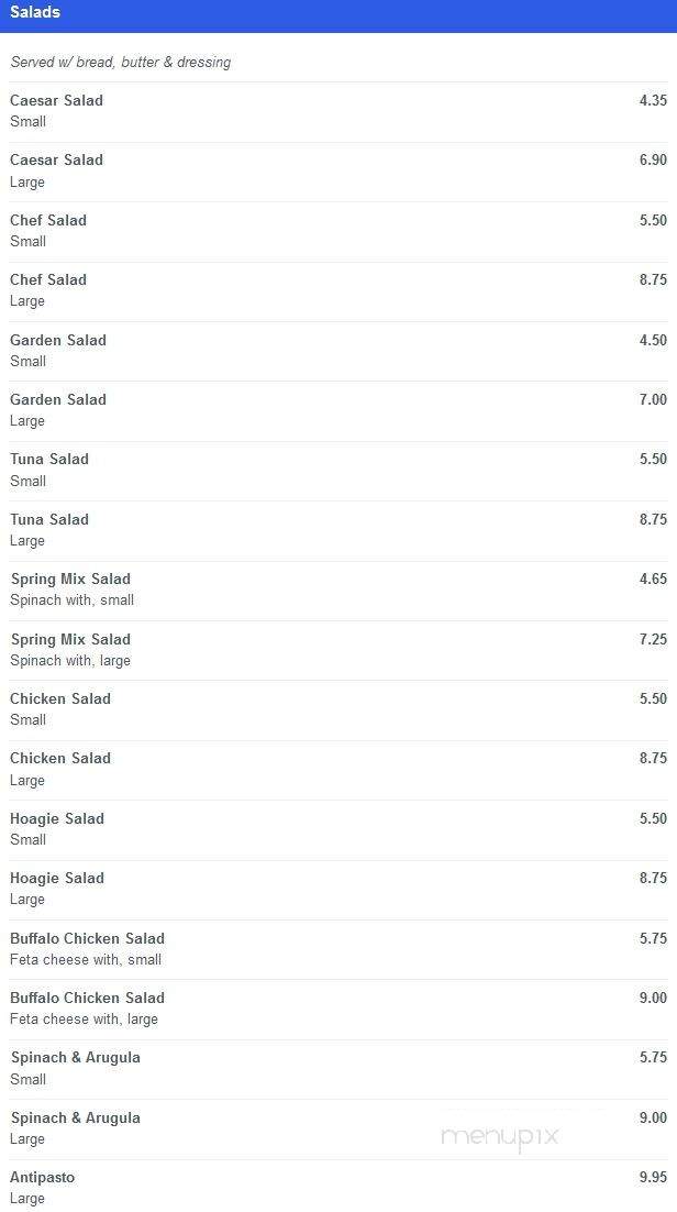 Micchelli's Pizza - Egg Harbor Township, NJ menu_pic