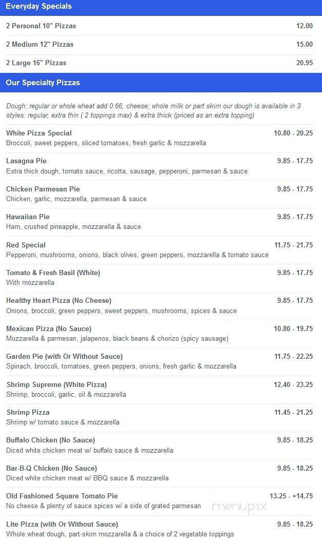 Micchelli's Pizza - Egg Harbor Township, NJ menu_pic