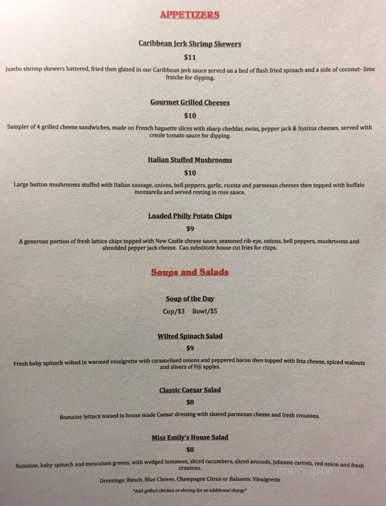 Miss Emily's Cathouse - Marion, IL menu_pic
