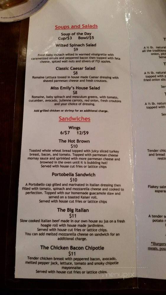 Miss Emily's Cathouse - Marion, IL menu_pic