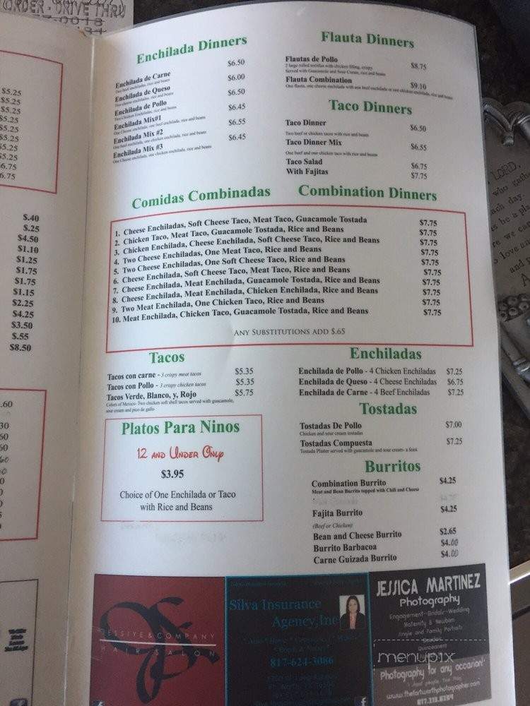 Chuy's Mexican Restaurant - Richland Hills, TX menu_pic