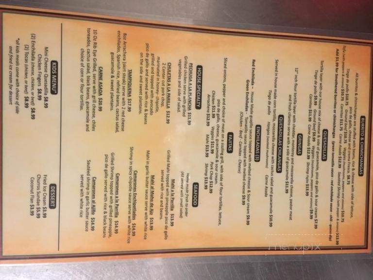 Maria's Cantina - Greensboro, GA menu_pic
