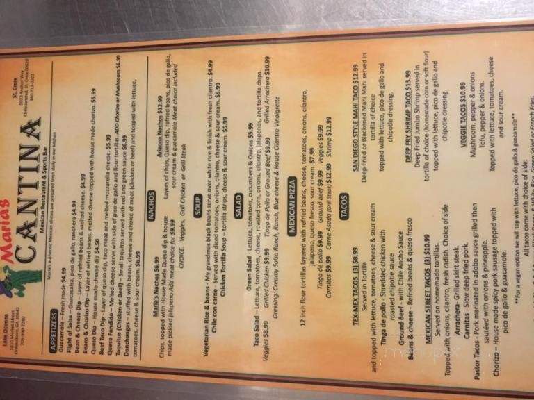 Maria's Cantina - Greensboro, GA menu_pic