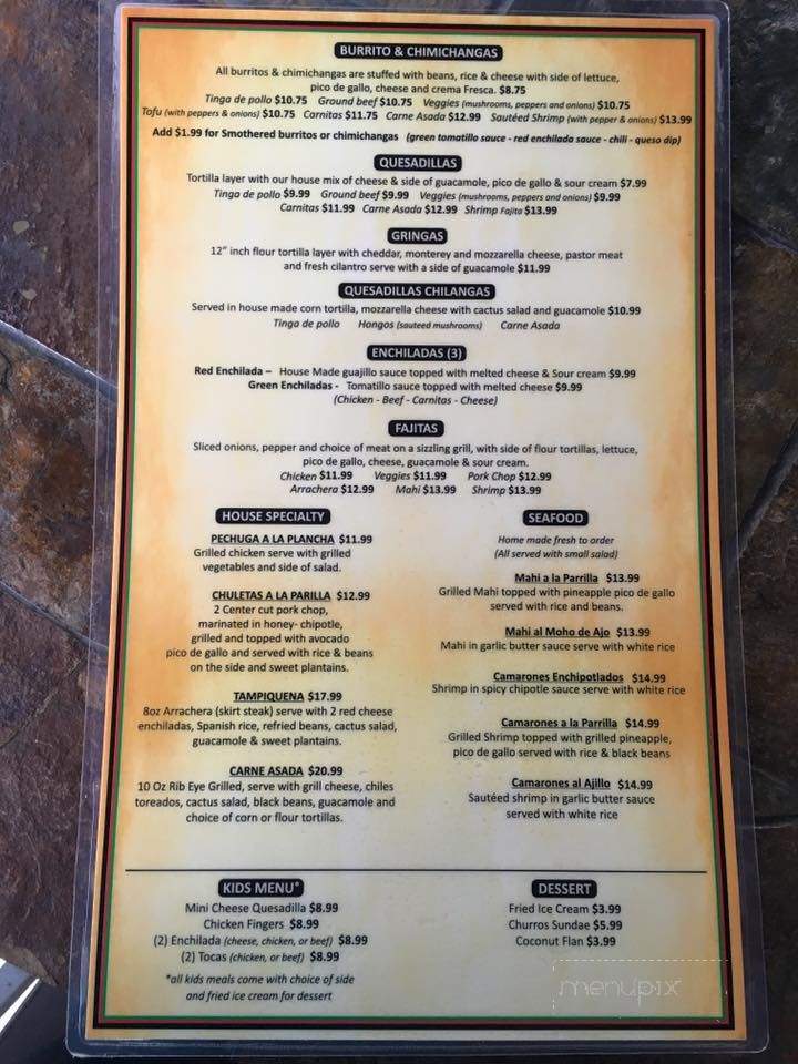 Maria's Cantina - Greensboro, GA menu_pic
