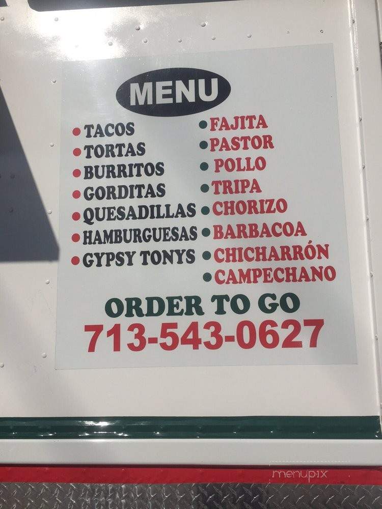 El Taquito Truck - Houston, TX menu_pic