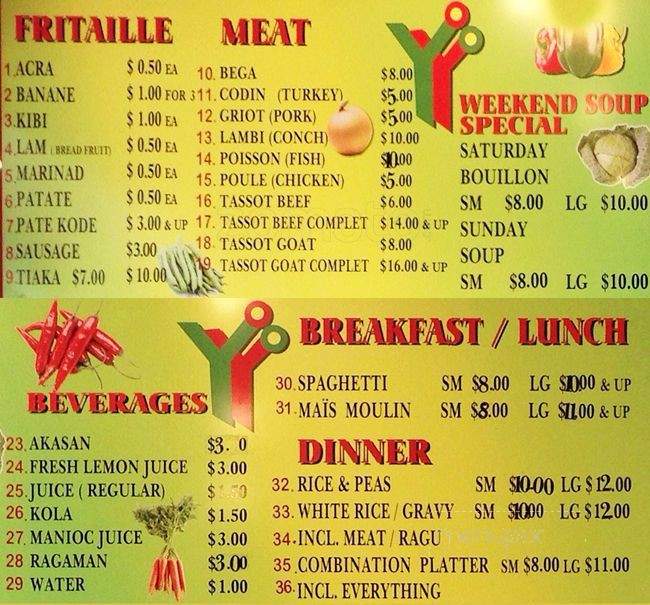 Bebe Fritay - Brooklyn, NY menu_pic
