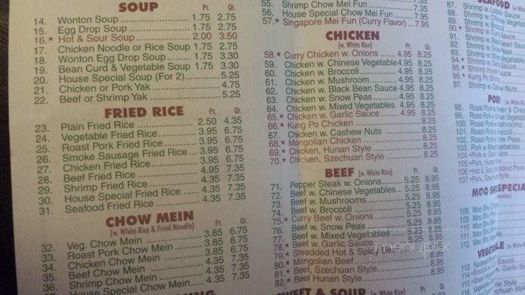 China Ocean - Portsmouth, VA menu_pic