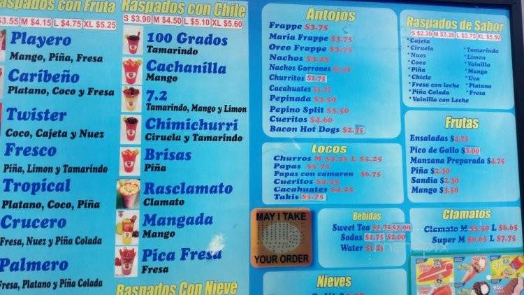 Raspados Cuchis - Brawley, CA menu_pic