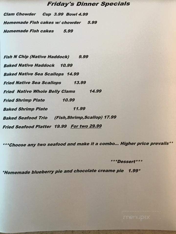 The Phoenix Restaurant - Fairhaven, MA menu_pic