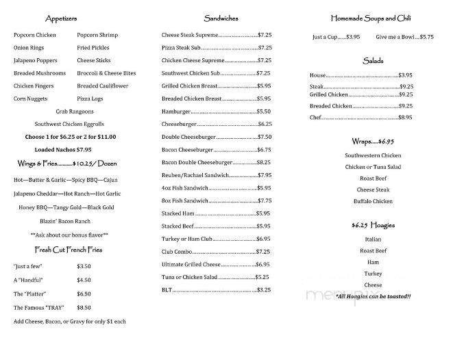 Spruce Creek Tavern - Spruce Creek, PA menu_pic