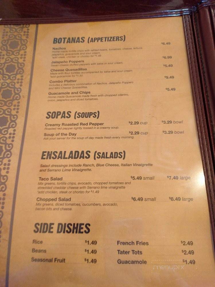 Restaurante El Sol - Woodstock, IL menu_pic