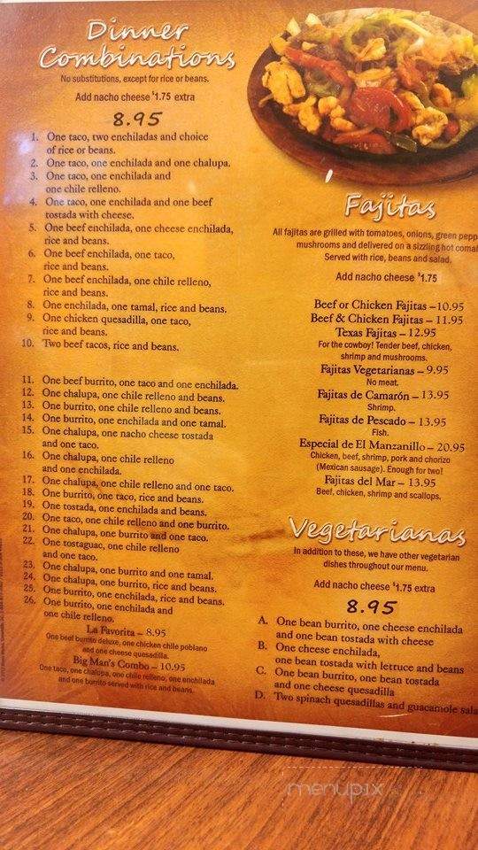 El Manzanillo #5 - Cashiers, NC menu_pic