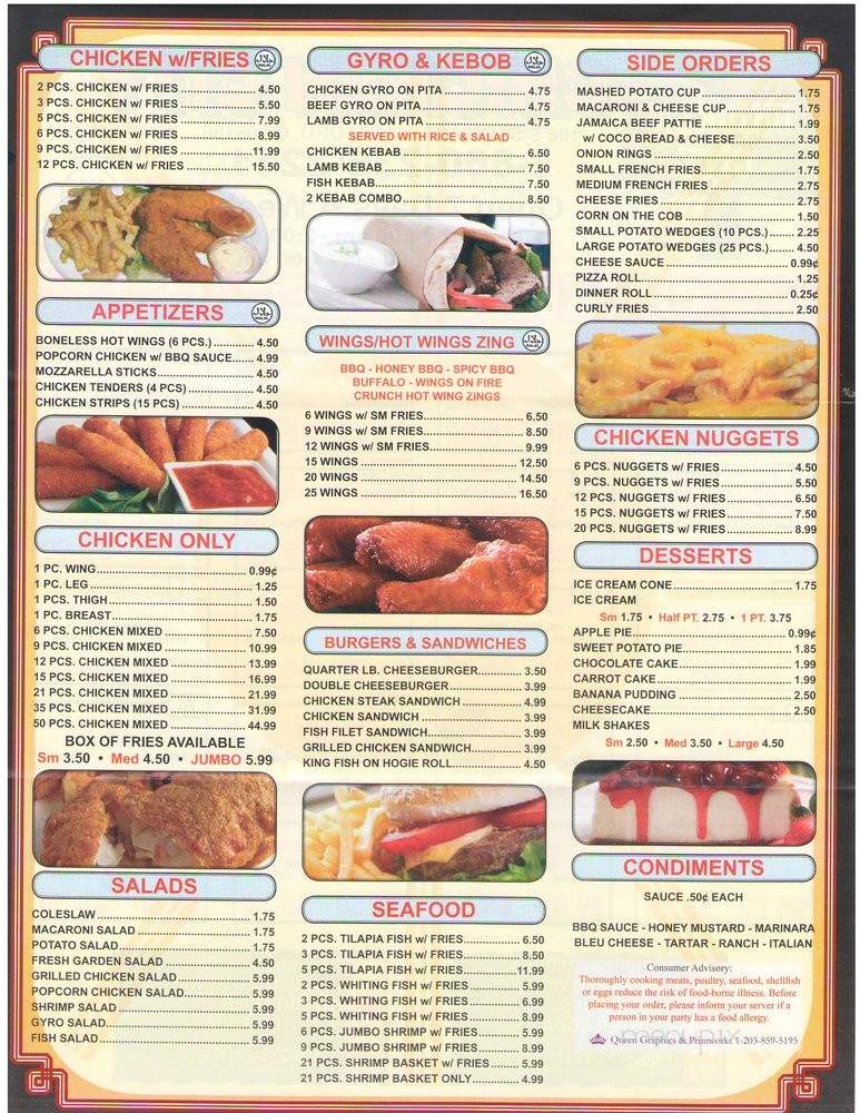 Chicken City - Hartford, CT menu_pic