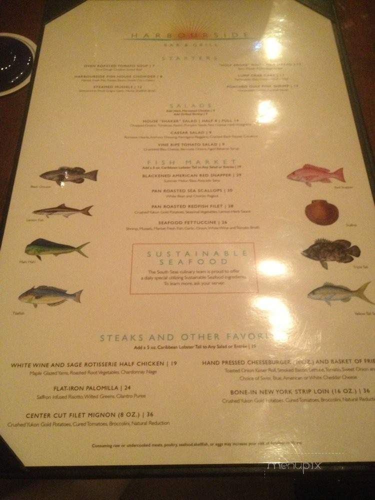 Harborside Bar & Grill - Captiva, FL menu_pic