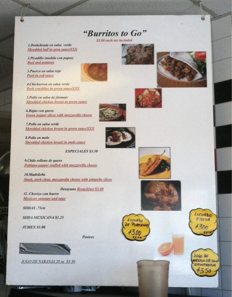 Burritos To Go Y Algo Mas - Kansas City, KS menu_pic