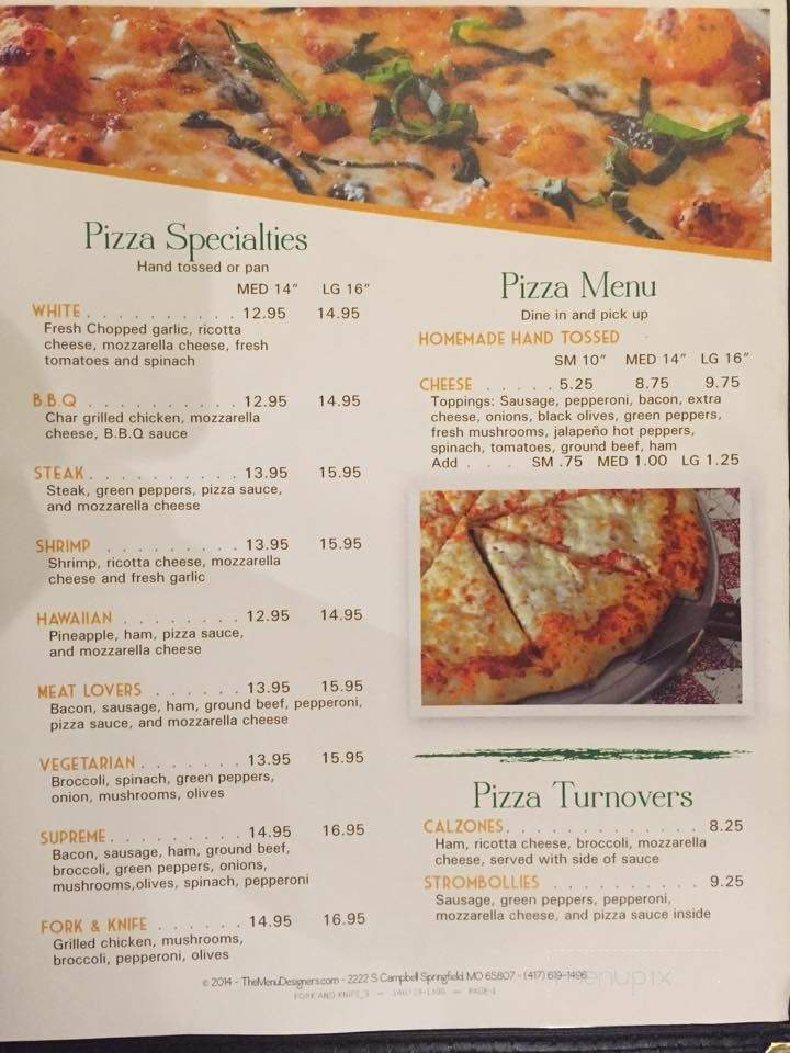 Fork And Knife - Manitowoc, WI menu_pic