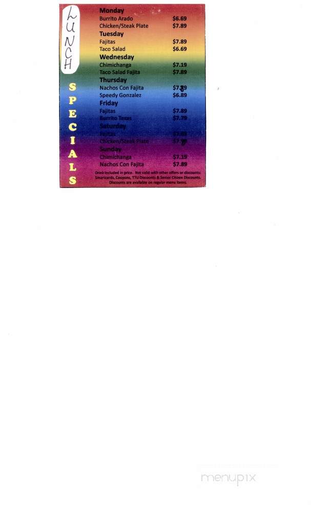 El Magueyal - Cookeville, TN menu_pic