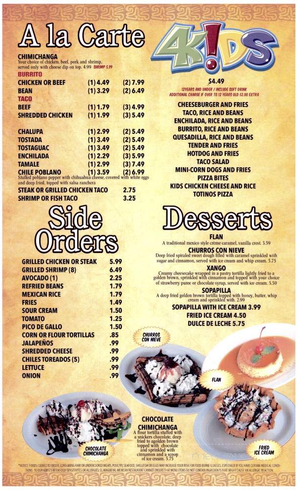 El Magueyal - Cookeville, TN menu_pic