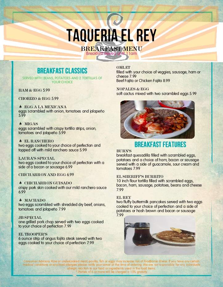 Taqueria El Rey - Columbus, TX menu_pic
