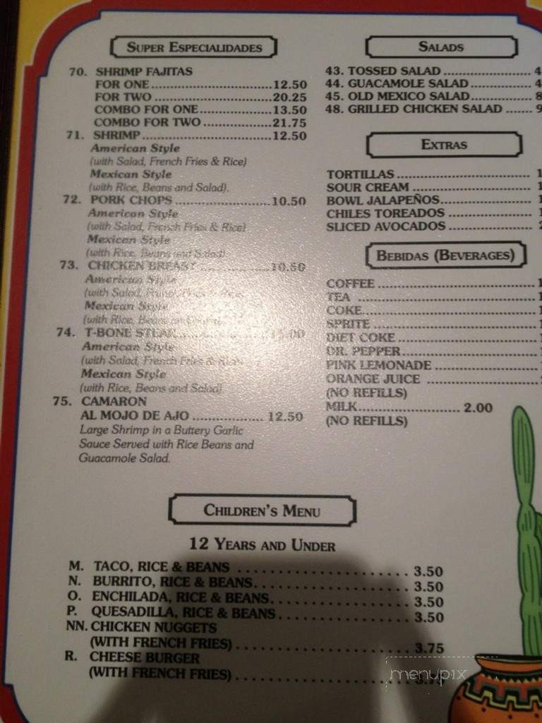 El Mexicano - Luling, LA menu_pic