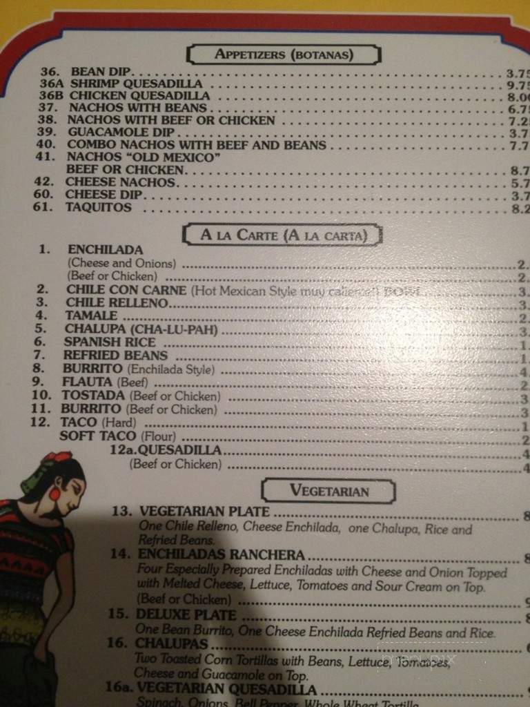 El Mexicano - Luling, LA menu_pic