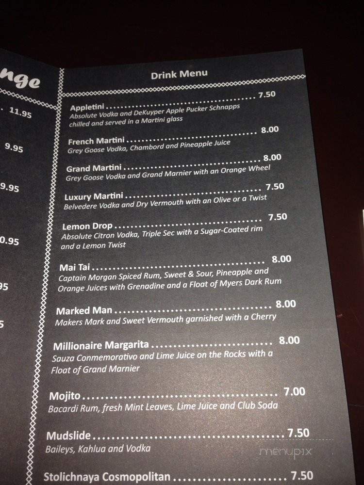 Vintage Lounge - Torrance, CA menu_pic