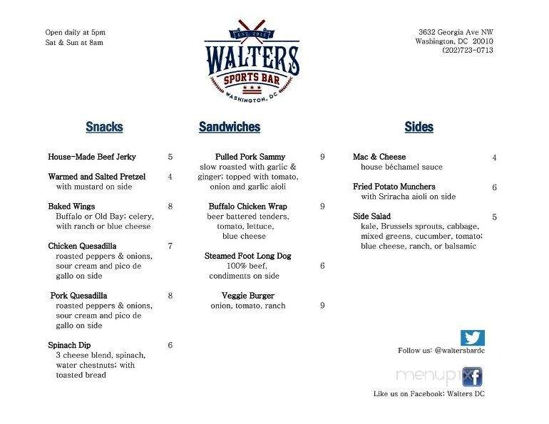 Walters - Washington, DC menu_pic