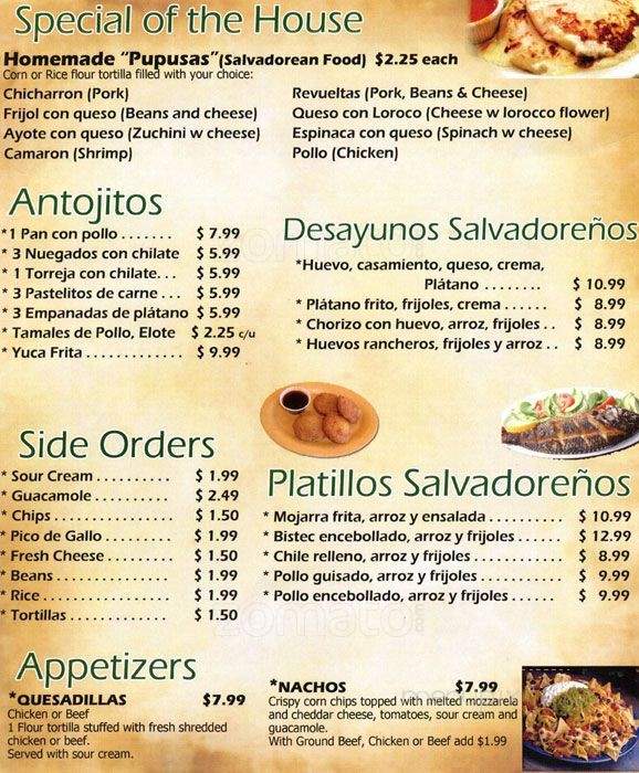El Mojito - Burien, WA menu_pic